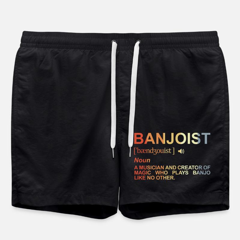 Banjoist Dictionary - Swim Trunks - black