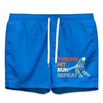 Throw Hit Run Repeat - Swim Trunks - cobalt blue - Front