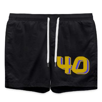 40. 40 ANS. 40e ANNIVERSAIRE. ANNIVERSAIRE 40 ANS. - Short de bain - noir - Devant - AI Model Male 185 light (185cm)