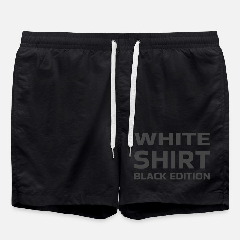 Weißes Hemd Black Edition - Badeshorts - Schwarz