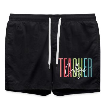 College Lehrerin Danke Geschenk - Badeshorts - Schwarz - Vorne - AI Model Male 185 light (185cm)
