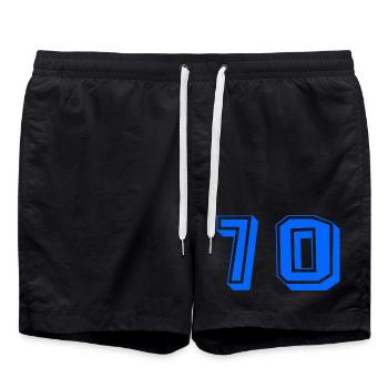 70. 70 ANS. 70e ANNIVERSAIRE. ANNIVERSAIRE 70 ANS. - Short de bain - noir - Devant - AI Model Male 185 light (185cm)