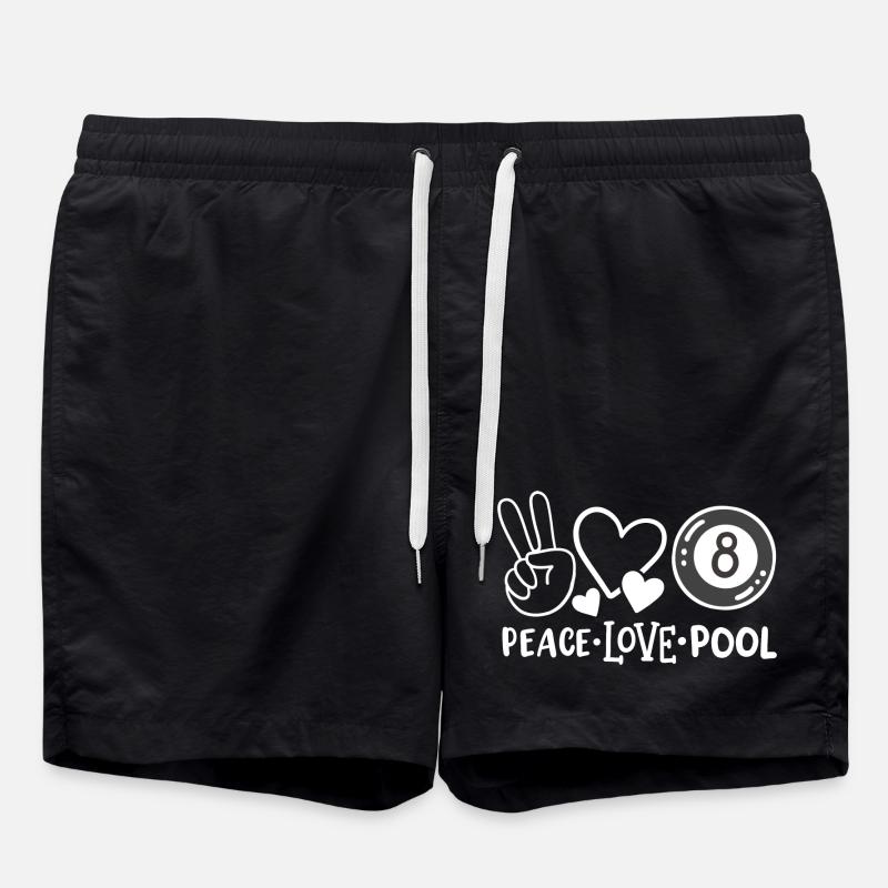 8-Ball Poolbillardspieler - Badeshorts - Schwarz