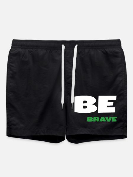 Be Brave - Swim Trunks - black