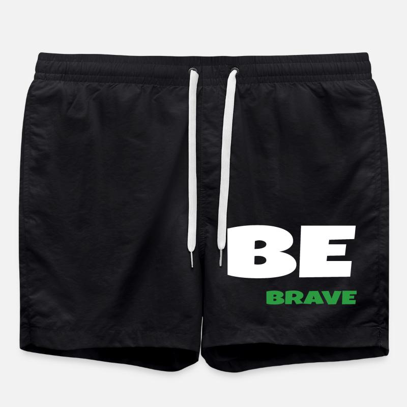 Be Brave - Swim Trunks - black
