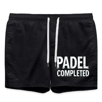 Padel Shirt Padel Complete Hoodie Design - Swim Trunks - black - Front - AI Model Male 185 light (185cm)