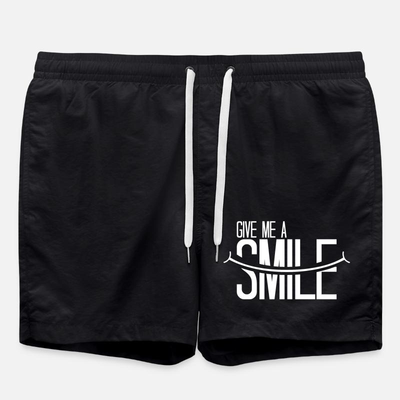 Give me a Smile - Swim Trunks - black