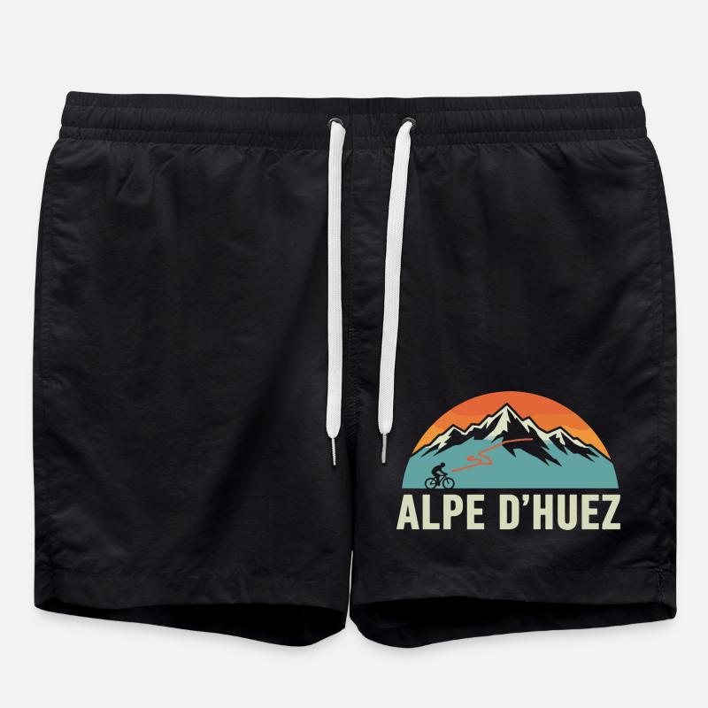 Alpe d'Huez Course Rétro - Short de bain - noir