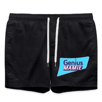 Genius Granny - Swim Trunks - black - Front - AI Model Male 185 light (185cm)