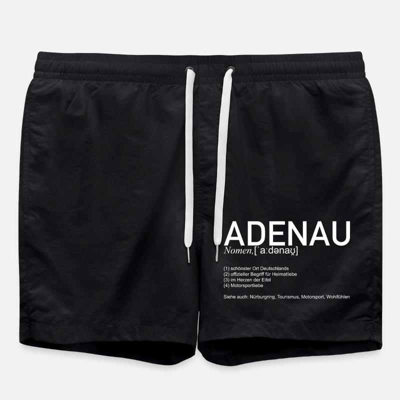 Adenau [signifiant] (blanc) - Short de bain - noir