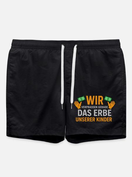 We are squandering our children's inheritance - Swim Trunks - black