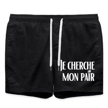 I'm looking for my peer - Swim Trunks - black - Front - AI Model Male 185 light (185cm)
