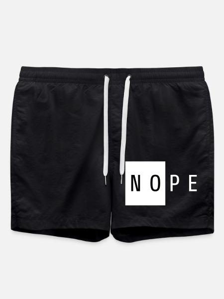Nope White Gift - Swim Trunks - black