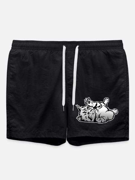 Playful Cat - Swim Trunks - black