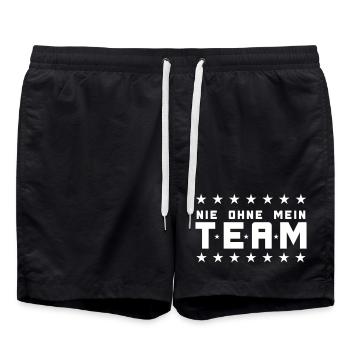 Mon équipe - Short de bain - noir - Devant - AI Model Male 185 light (185cm)