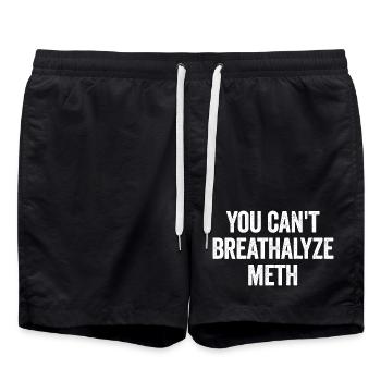 Vous ne pouvez pas consommer de méthamphétamine sous l’alcool. Drôle, rapide - Short de bain - noir - Devant - AI Model Male 185 light (185cm)