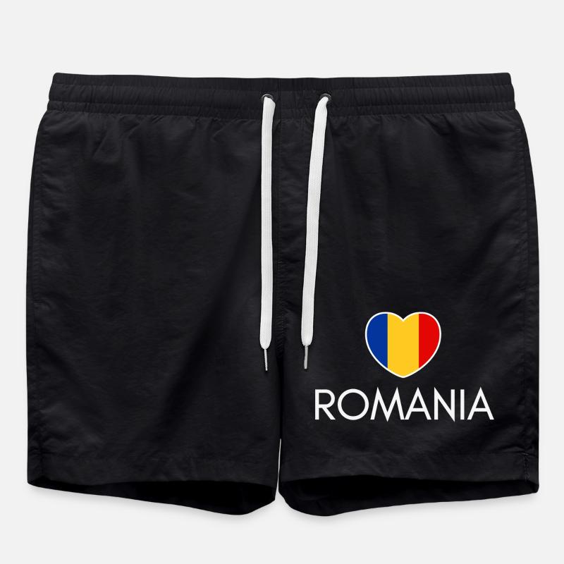 I love Romania, Romanian pride - Swim Trunks - black