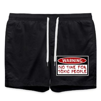 Pas de temps Personnes toxiques Limites Soins personnels Dire - Short de bain - noir - Devant - AI Model Male 185 light (185cm)