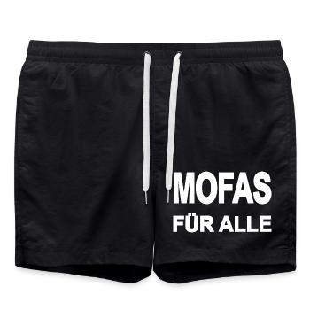 Mobylette - Short de bain - noir - Devant - AI Model Male 185 light (185cm)