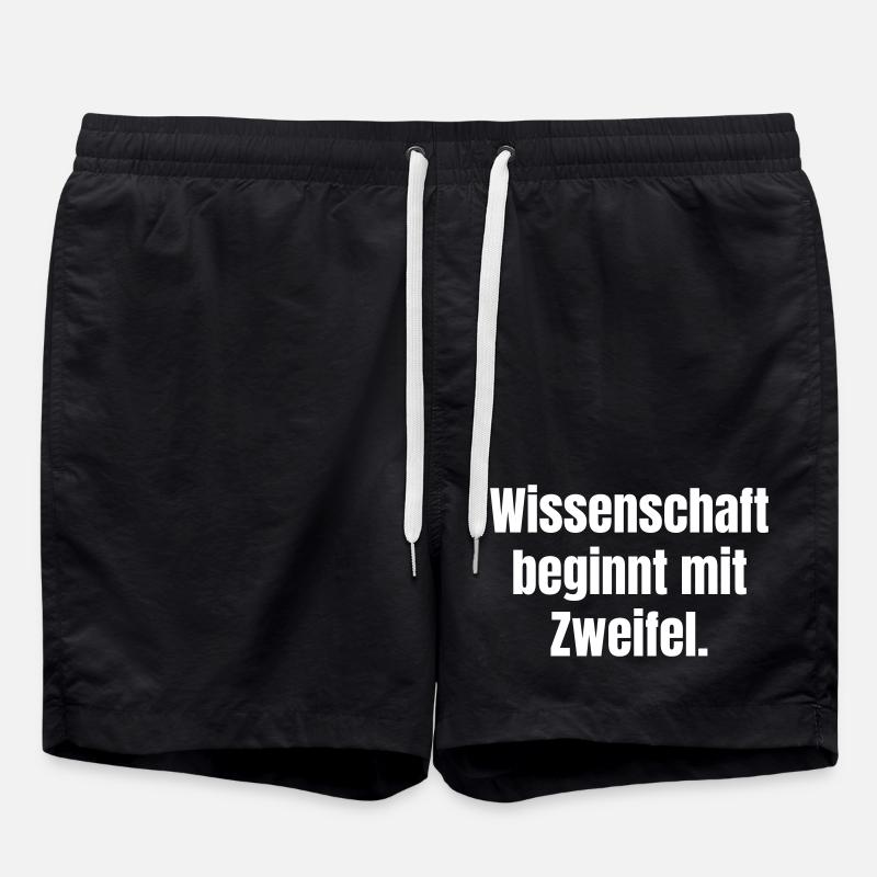 Wissenschaft beginnt mit Zweifel - Badeshorts - Schwarz