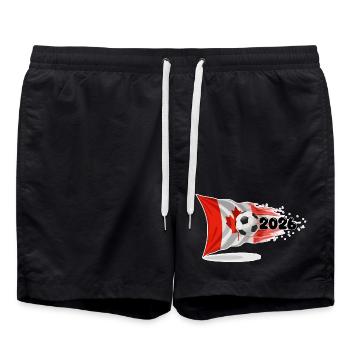 Canada 2026 Soccer Rush - Swim Trunks - black - Front - AI Model Male 185 light (185cm)