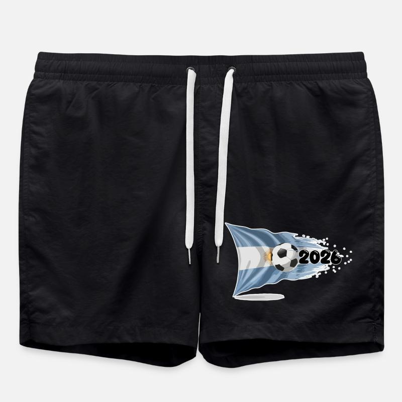 Bannière Football Argentine 2026 | Drapeau Albiceleste - Short de bain - noir