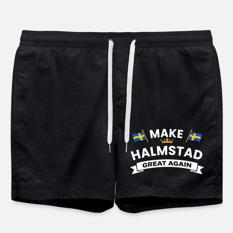 Halmstad City Pride Flags - Swim Trunks - black