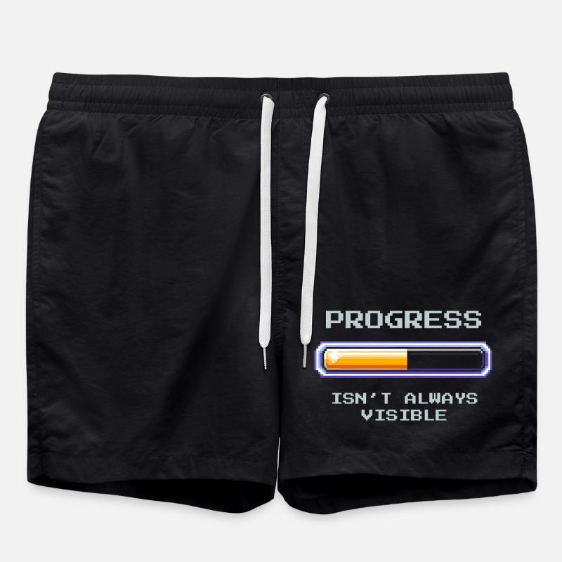 Progrès invisible | Travail social - Short de bain - noir