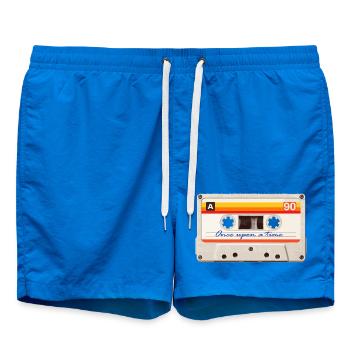 Retro-Kassettenband: 80er-Jahre-Vintage-Mixtape-Ästhetik - Badeshorts - Cobalt blue - Vorne