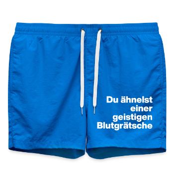 YOU RESEMBLE A MENTAL BLOOD TACKLE. SARCASM - Swim Trunks - cobalt blue - Front