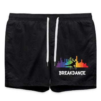 Breakdance Streetstyle Hip Hop DJ Dance - Swim Trunks - black - Front - AI Model Male 185 light (185cm)