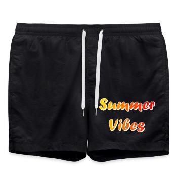 Summer Vibes - Swim Trunks - black - Front - AI Model Male 185 light (185cm)