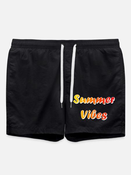 Sommerliche Vibes - Badeshorts - Schwarz