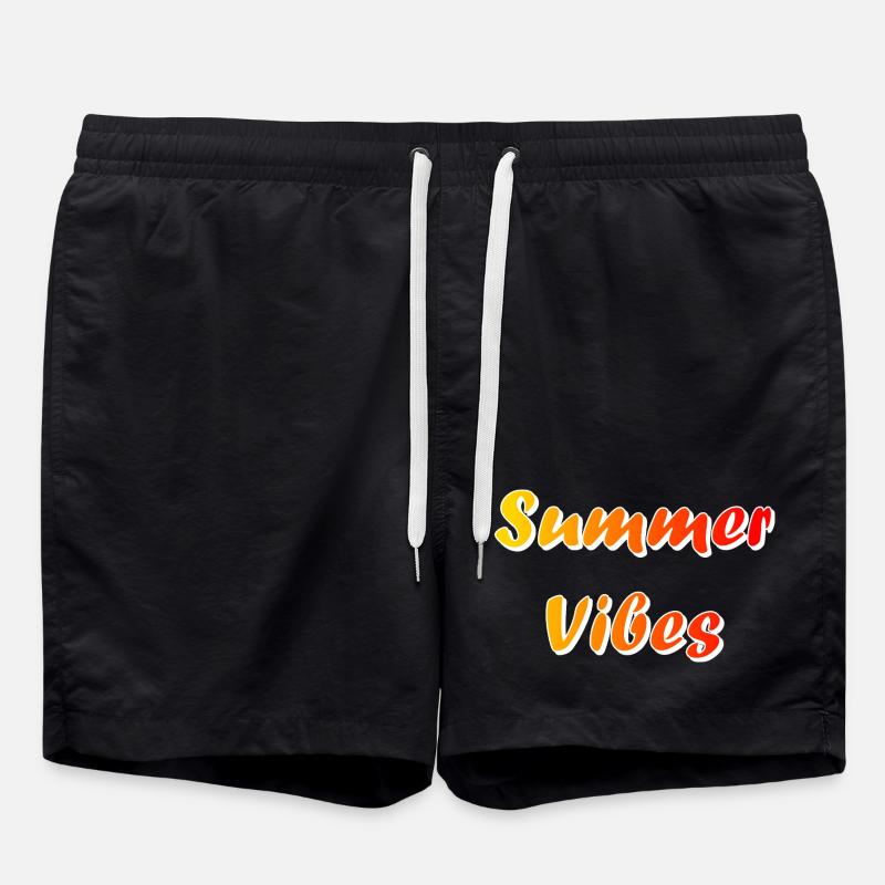 Sommerliche Vibes - Badeshorts - Schwarz