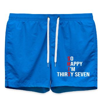 Tellement heureux d’avoir trente-sept ans - Short de bain - cobalt blue - Devant