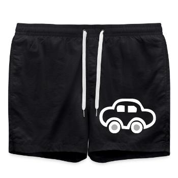Auto - Badeshorts - Schwarz - Vorne - AI Model Male 185 light (185cm)