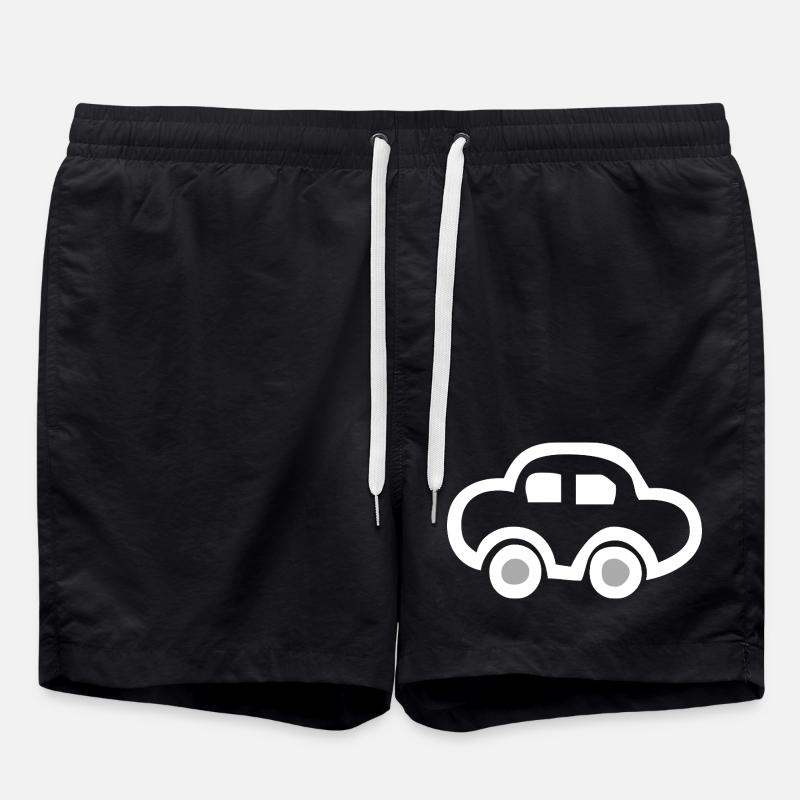 Auto - Badeshorts - Schwarz