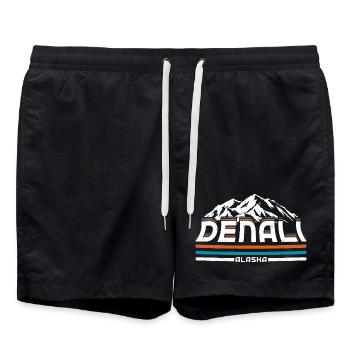 Parc national Alaska Denalis - Short de bain - noir - Devant - AI Model Male 185 light (185cm)