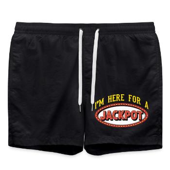Je suis là pour le casino jackpot - Short de bain - noir - Devant - AI Model Male 185 light (185cm)