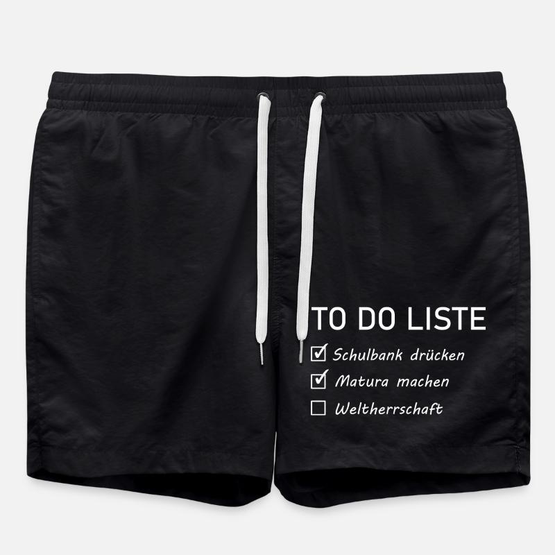 MATURA Spruch  - Badeshorts - Schwarz