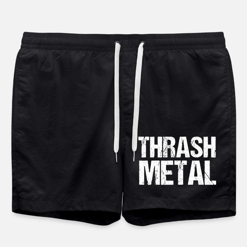 Thrash Metal Grunge-Typografie - Badeshorts - Schwarz