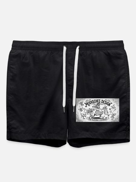 Nähkunst Modedesign Comic - Badeshorts - Schwarz