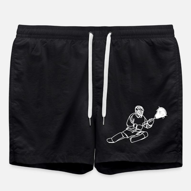 lacrosse goalkeeper - Swim Trunks - black