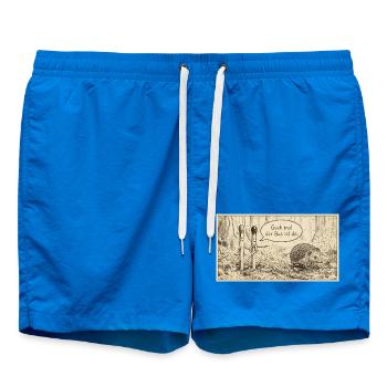 Bus im Wald: Igel trifft Streichholzduo - Badeshorts - Cobalt blue - Vorne