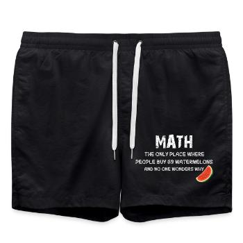 Mathe - Badeshorts - Schwarz - Vorne - AI Model Male 185 light (185cm)