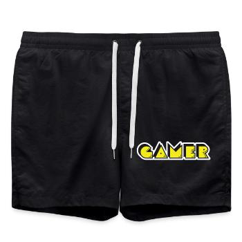 I Am A Gamer - Swim Trunks - black - Front - AI Model Male 185 light (185cm)