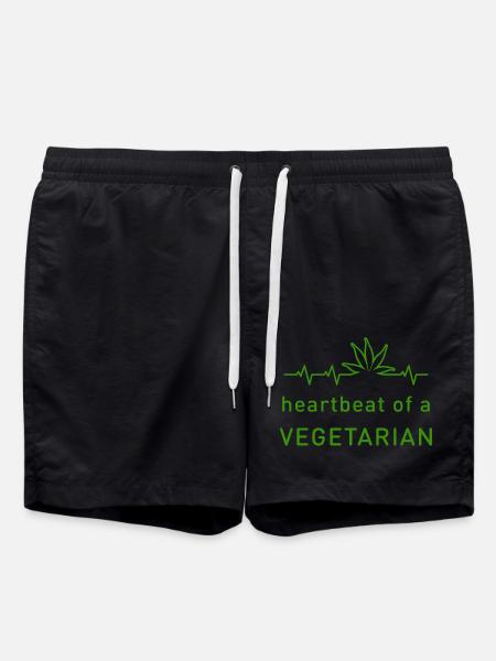 Heartbeat Of A Vegetarian - Swim Trunks - black