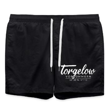 Torgelow Vorpommern Koordinaten - Badeshorts - Schwarz - Vorne - AI Model Male 185 light (185cm)