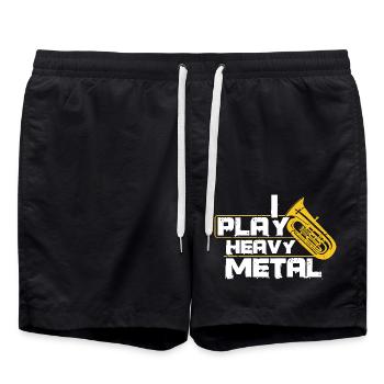 I Play Heavy Metal Tuba - Swim Trunks - black - Front - AI Model Male 185 light (185cm)