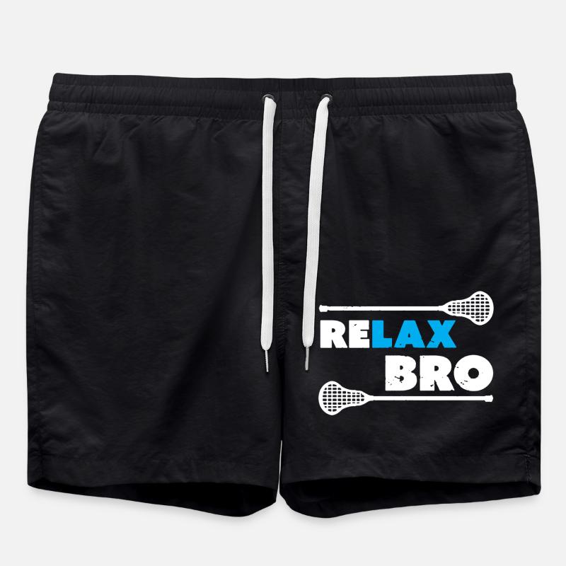 Relax Bro Lacrosse - Swim Trunks - black